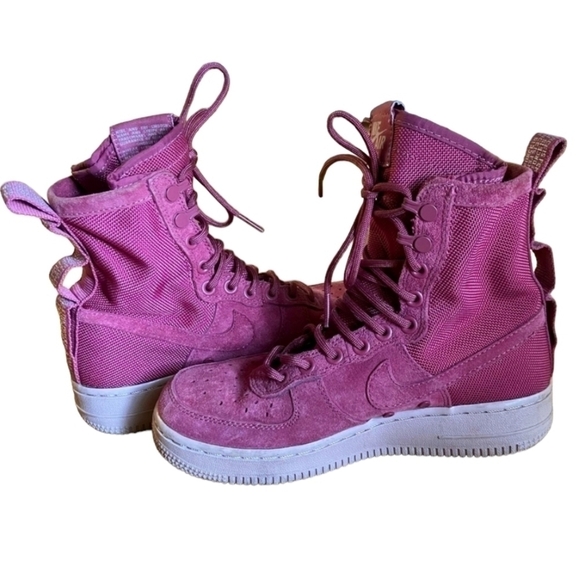 Nike AF-1 high sz force is female in a vintage wine size 6 - Picture 4 of 8